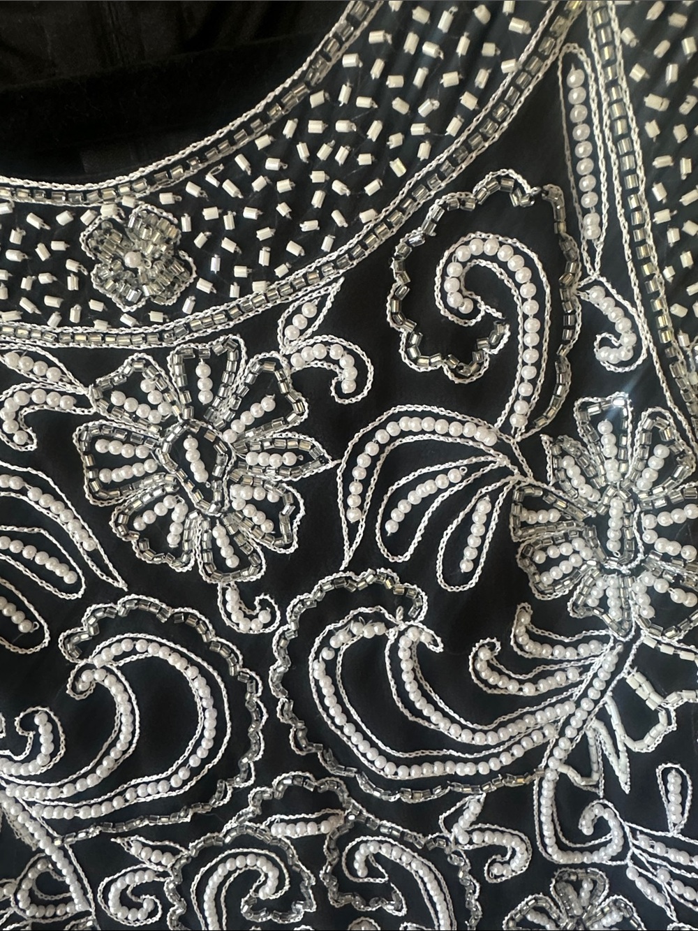 J Kara Black and Silver Beaded Maxi Dress - Picture 4 of 5